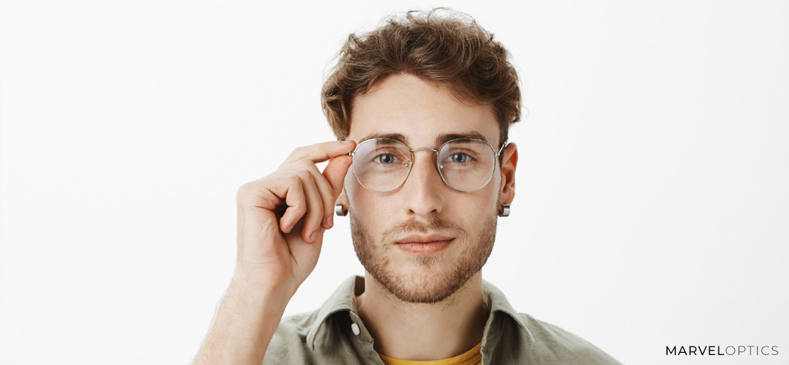 man wearing glasses