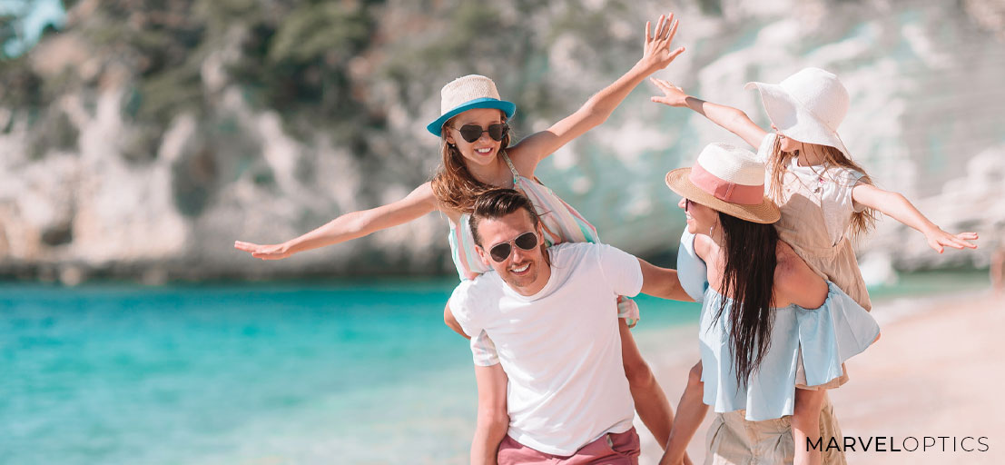 Family Wearing Sunglasses