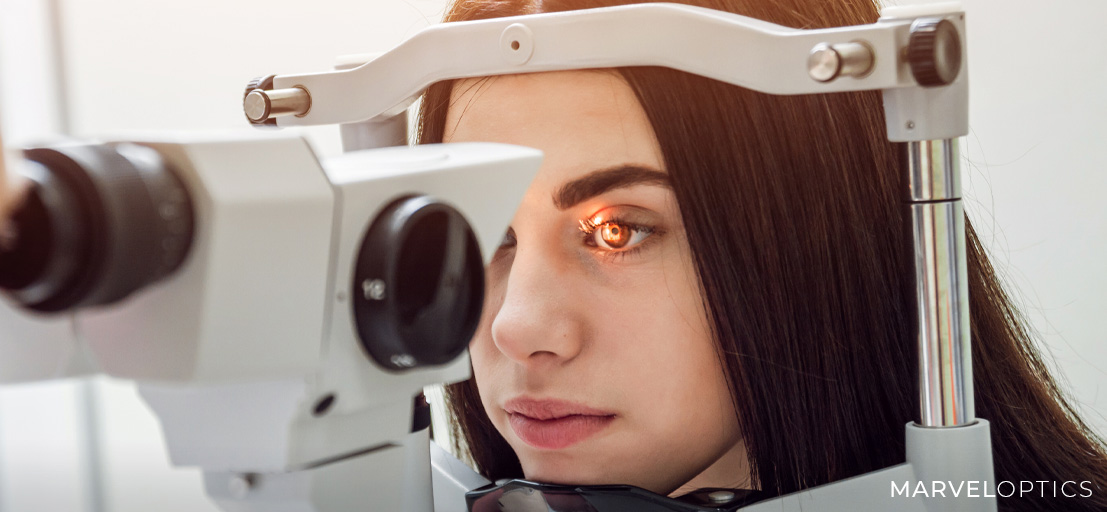 Woman Having an Eye Test