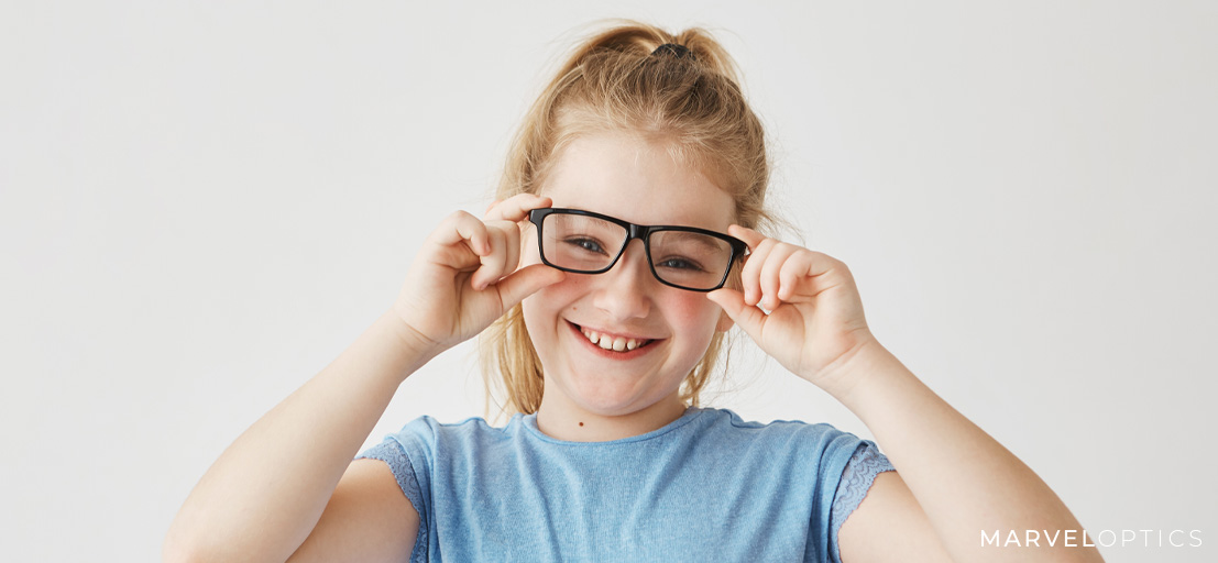 Kid Wearing Eyeglasses