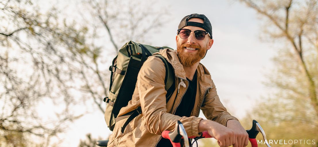 Man Wearing Polarized Sunglasses