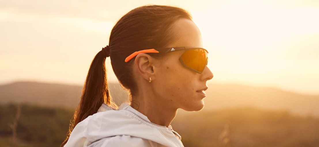 Woman Wearing Adidas Sunglasses