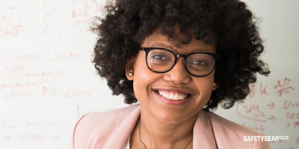 Woman Wearing Progressive Glasses