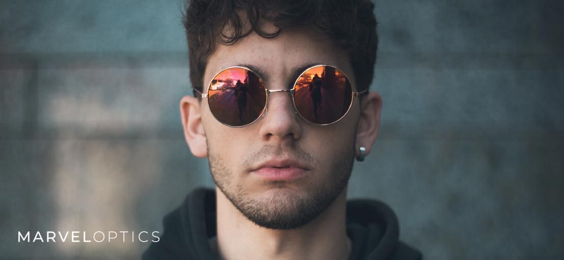 Man Wearing Mens Prescription Glasses