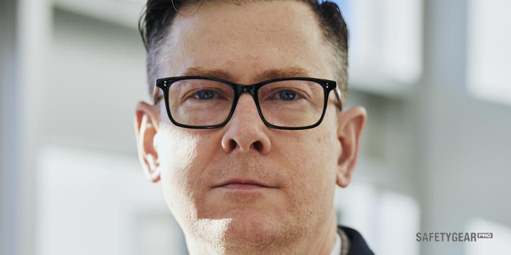 Man Wearing Progressive Glasses