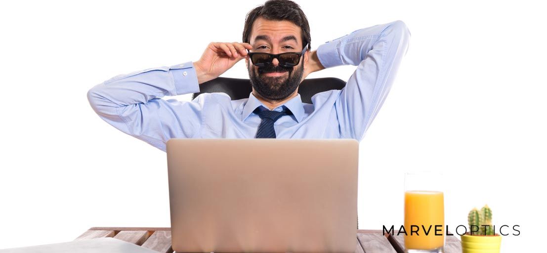 Man Wearing Prescription Sunglasses