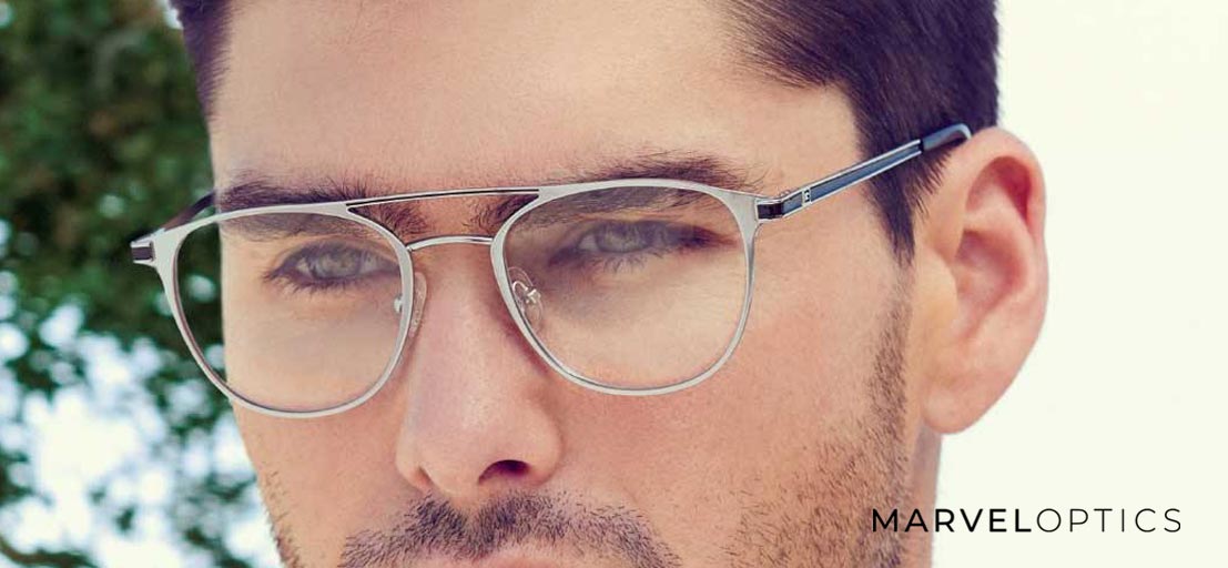 Man Wearing Guess Glasses for Men