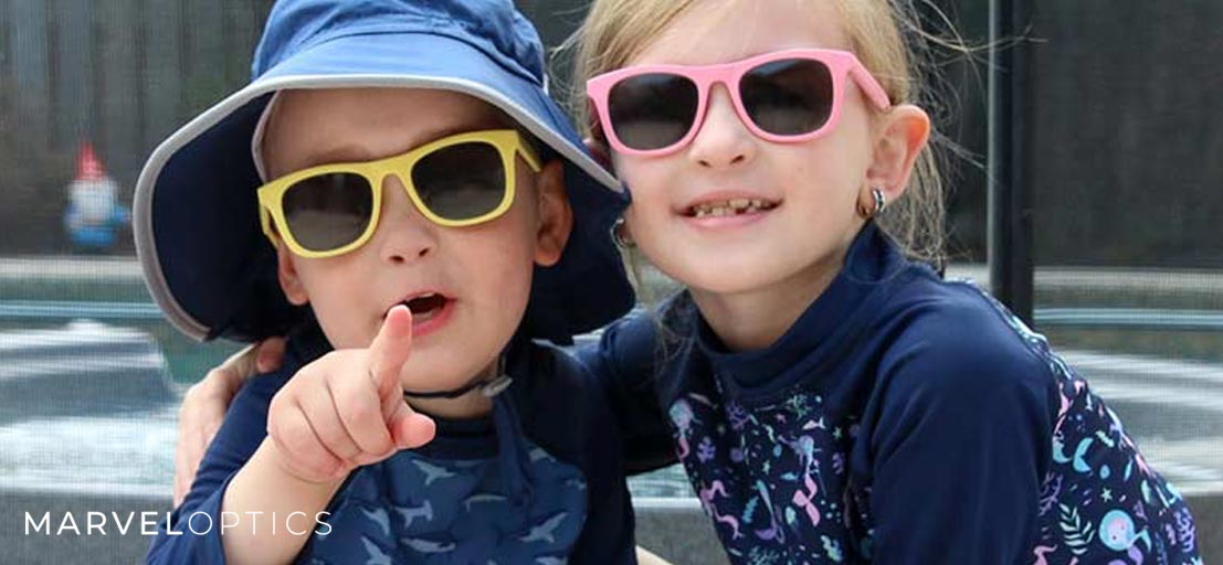 kids wearing polarized sunglasses