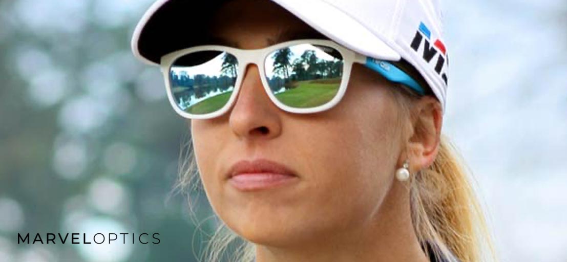 woman wearing polarized bifocal sunglasses