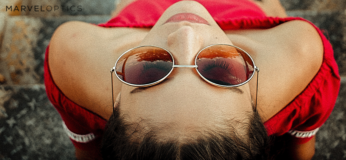 woman wearing Prescription Sunglasses